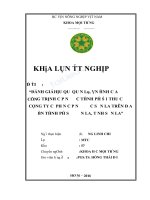 Khóa luận tốt nghiệp: Đánh giá hiệu quả quản lý, vận hành của công trình cấp nước Thành phố số 1 thuộc Công ty cổ phần cấp nước Sơn La trên địa bàn thành phố Sơn La, tỉnh Sơn La