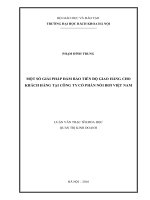 Một số giải pháp đảm bảo tiến độ giao hàng cho khách hàng tại công ty cổ phần nồi hơi việt nam 