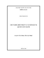 Chủ nghĩa hiến pháp và vấn đề bảo vệ quyền con người 