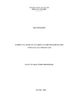 Nghiên cứu, đánh giá tác động của biến đổi khí hậu đến năng suất lúa tỉnh hà nam 