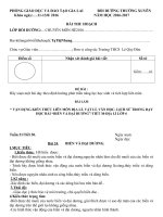 Bài thu hoạch Bồi dưỡng thường xuyên năm 20162017 Vận dụng kiến thức liên môn Địa lí Vật lí Văn học Lịch sử trong dạy học bài Biển và đại dương tiết 30 Địa lí lớp 6