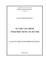 Tự chủ tài chính ở đại học quốc gia hà nội 