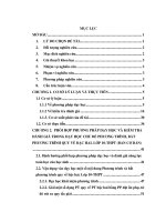 Phối hợp phương pháp dạy học và kiểm tra đánh giá trong dạy học chủ đề phương trình và bất phương trình quy về bậc hai ở lớp 10-THPT