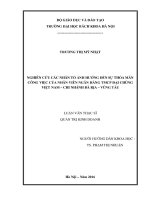 Nghiên cứu các nhân tố ảnh hưởng đến sự thỏa mãn công việc của nhân viên ngân hàng TMCP đại chúng việt nam – chi nhánh bà rịa   vũng tàu 