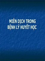 MIỄN DỊCH TRONG BỆNH lý HUYẾT học  