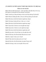 CÂU hỏi ôn tập môn LỊCH sử TRIẾT học PHƯƠNG tây HIỆN đại