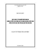 Địa vị pháp lý của người chấp hành án không bị tước tự do trong luật thi hành án hình sự việt nam (trên cơ sở số liệu thực tiễn địa bàn tỉnh hòa bình) 