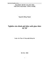Nghiên cứu đánh giá hiệu suất giao thức SCTP 