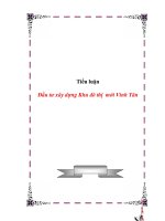 Tiểu luận đầu tư xây dựng khu đô thị mới vinh tân 