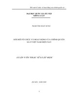 Đổi mới tổ chức và hoạt động của chính quyền xã ở việt nam hiện nay 