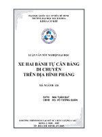 Luận văn xe hai bánh tự động cân bằng di chuyển trên địa hình phẳng 