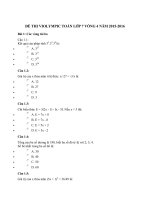 Đề thi violympic toán lớp 7 năm 20152016 vòng 4