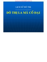 Lịch sử đô thị đô thị la mã cổ đại 