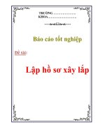 Báo cáo lập hồ sơ xây lắp 