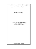 Khóa luận thiết kế mô hình 3d bằng autocad 