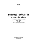Giáo trình Hóa dược dược lý 3