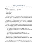 Tóm tắt luận văn xây dựng các giải pháp nhằm nâng cao năng lực cạnh tranh của viễn thông nghệ an