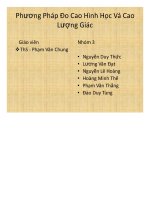Phương pháp đo cao hình học và cao lượng giác 