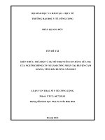 Kiến thức thái độ và sự hỗ trợ nuôi con bằng sữa mẹ của người chồng có vợ làm công nhân tại Huyện Cẩm Giàng Hải Dương năm 2015