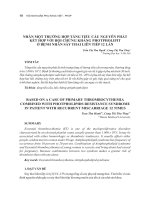 Nhân một trường hợp tăng tiểu cầu nguyên phát kết hợp với hội chứng kháng photpholipit ở bệnh nhân sảy thai liên tiếp 12 lần