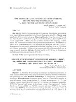 TÌNH HÌNH BỆNH  TẬT VÀ  TỬ  VONG CỦA TRẺ SƠ SINH BẰNG PHƯƠNG PHÁP THỤ  TINH NHÂN  TẠO   TẠI BỆNH  VIỆN PHỤ SẢN  TRUNG ƯƠNG NĂM 2013