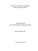 TÀI LIỆU ĐÀO TẠO PHẦN MỀM ĐỘC HẠI VÀ VIRUS MÁY TÍNH