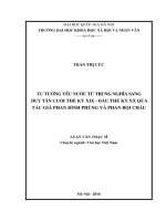 Tư tưởng yêu nước từ trung nghĩa sang duy tân cuối thế kỷ XIX – đầu thế kỷ XX qua tác giả phan đình phùng và phan bội châu 
