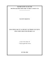 Báo chí hà nội về vấn đề bất cập trong xây dựng nông thôn mới ở thủ đô hiện nay 