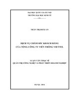 Dịch vụ chăm sóc khách hàng của tổng công ty viễn thông viettel 