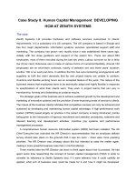 Case study 8 human capital management  DEVELOPING HCM AT ZENITH SYSTEMS 