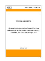 CÔNG TRÌNH THANH THẢI VẬT CHƯỚNG NGẠI TRÊN LUỒNG ĐƯỜNG THỦY NỘI ĐỊA-KHẢO SÁT, THIẾT KẾ, THI CÔNG VÀ NGHIỆM THU