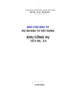 Khóa luận dự án đầu tư xây dựng khu công vụ 