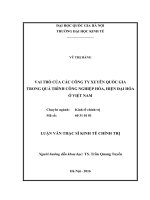 Vai trò của các công ty xuyên quốc gia trong quá trình công nghiệp hóa, hiện đại hóa ở việt nam 