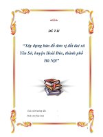 Tiểu luận xây dựng bản đồ đơn vị đất đai xã yên sở, huyện hoài đức, thành phố hà nội 