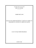Đánh giá mức độ biến đổi khí hậu và bước đầu nghiên cứu ảnh hưởng của nó tới cây cà phê ở tây nguyên 