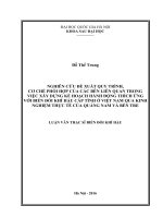 Nghiên cứu đề xuất quy trình, cơ chế phối hợp của các bên liên quan trong việc xây dựng kế hoạch hành động thích ứng với biến đổi khí hậu cấp tỉnh ở việt nam qua kinh nghiệm thực tế của quảng nam và bế 