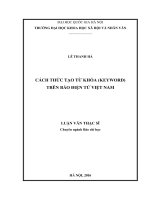 Cách thức tạo từ khóa (keyword) trên báo điện tử việt nam