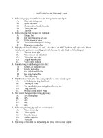 Câu hỏi trắc nghiệm nhiễm trùng đường mật và ung thư tế bào gan 2009 