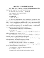 Tóm tắt luận văn phân tích và đề xuất một số giải pháp hoàn thiện hoạt động tín dụng bán lẻ tại ngân hàng TMCP đầu tư và phát triển việt nam