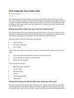 Tình trạng lão hóa ở bàn chân 