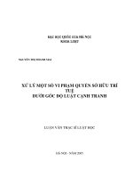 Xử lý một số vi phạm quyền sở hữu trí tuệ dưới góc độ luật cạnh tranh 