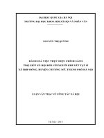 Đánh giá việc thực hiện chính sách trợ giúp xã hội đối với người khuyết tật ở xã hợp đồng, huyện chương mỹ, thành phố hà nội 