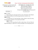 Đề thi học kì I môn Lịch sử lớp 12 nâng cao (Đề 01) - THPT Chu Văn An (2012 - 2013)