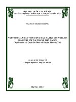 Vai trò của nhân viên công tác xã hội đối với lao động trẻ em tại thành phố hà nội (nghiên cứu tại quân ba đình và huyện thường tín) 