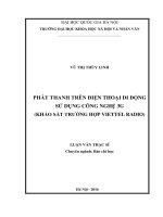 Phát thanh trên điện thoại di động sử dụng công nghệ 3g (khảo sát trường hợp viettel radio) 