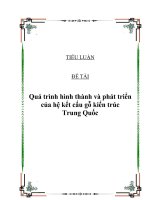 Tiểu luận quá trình hình thành và phát triển của hệ kết cấu gỗ kiến trúc trung quốc