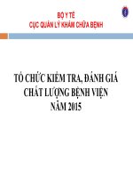 Tổ chức kiểm tra đánh giá chất lượng bệnh viện năm 2015