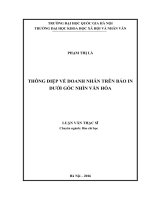 Thông điệp về doanh nhân trên báo in dưới góc nhìn văn hóa 