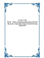 Luận văn khảo sát phương pháp bình sai lới trắc địa tự do và ứng dụng trong xử lý lưới thi công công trình 