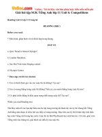 Giải bài tập SGK Tiếng Anh lớp 11 Unit 6: Competitions